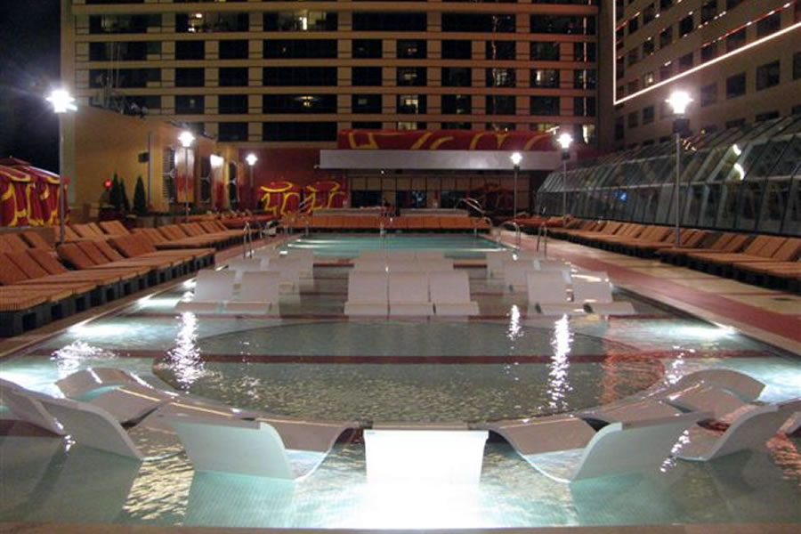 Golden Nugget Atlantic City New Jersey Commercial Pool Design by Omega Pool Structures, Inc