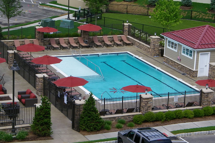 Outdoor Pool Wading Area Commercial Pool Design by Omega Pool Structures, Inc