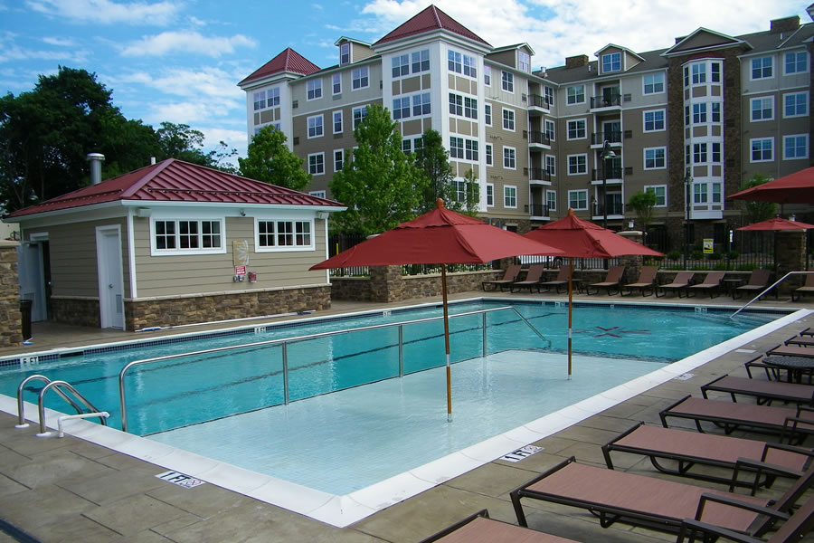 Outdoor Pool Wading Area Commercial Pool Design by Omega Pool Structures, Inc